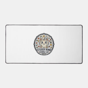 Sticker Bomb Doodle Kat POD Vector Kunst - Sticker Bureaumat