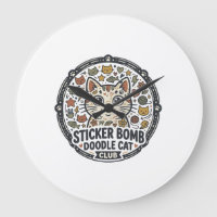 Sticker Bomb Doodle Kat POD Vector Kunst - Sticker