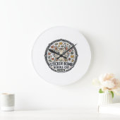 Sticker Bomb Doodle Kat POD Vector Kunst - Sticker Grote Klok (Huis)