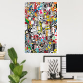 Sticker Bomb Poster (Thuiskantoor)