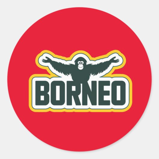 Sticker Borneo (Voorkant)