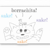 sticker borrachita katten (Voorkant)