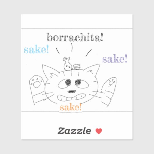 sticker borrachita katten (Vel)