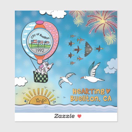 Sticker - boven het Zee (Vel)