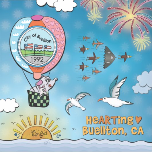 Sticker - boven het Zee (Voorkant)