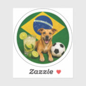 Sticker Brazilië Caramelohond (Vel)