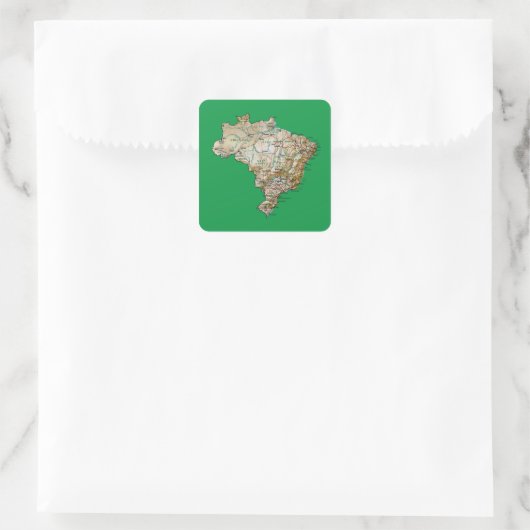 Sticker Brazilië-plattegrond (Tas)