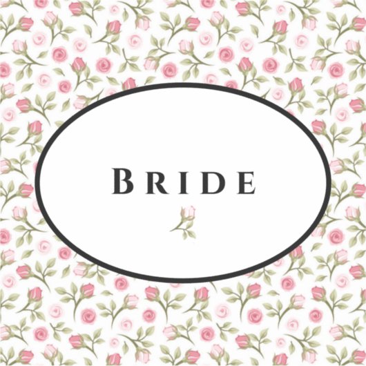 Sticker Bride Rozen (Voorkant)