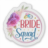 sticker "Bride Squad" (Voorkant)