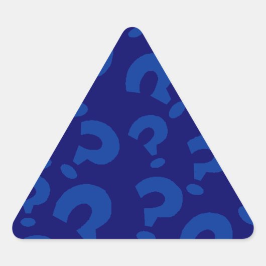 Sticker Briefpapier vraagteken Art Blue Driehoek (Voorkant)
