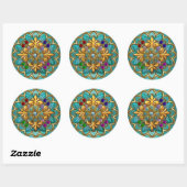 Sticker Bright Blauwgroen Roze Gouden Jewel 2 (Vel)