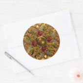 Sticker Bright Red Gold Jewel (Envelop)