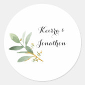 Sticker bruiloft aangepaste groen (Voorkant)