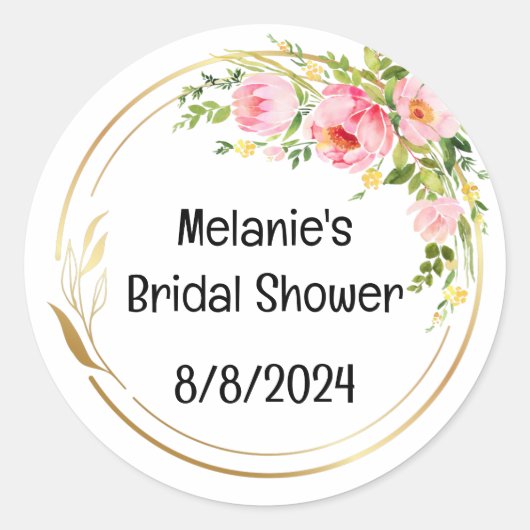 Sticker Bruiloftsfeest Bewerkbare Tekst (Voorkant)