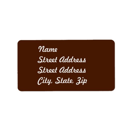 Sticker bruin adres (Voorkant)