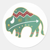 Sticker Buffalo Design Native Amerikaans (Voorkant)