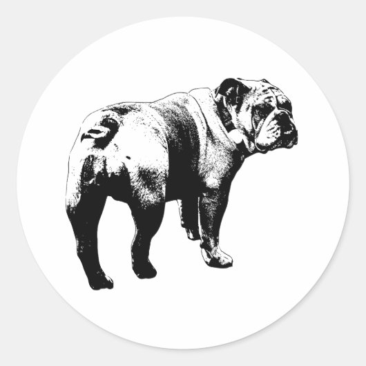 Sticker Bulldog, Schoon Gesneden (Voorkant)