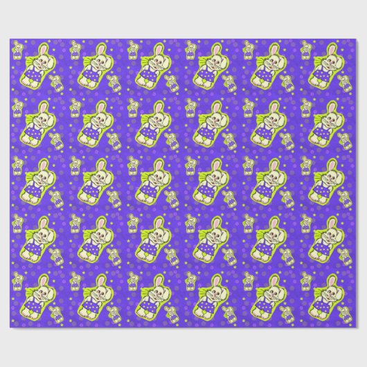 Sticker Bunny Cadeaupapier (Vlak)