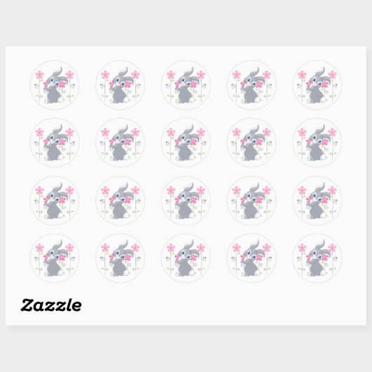 Sticker-Bunny Ronde Sticker (Vel)
