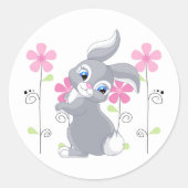 Sticker-Bunny Ronde Sticker (Voorkant)
