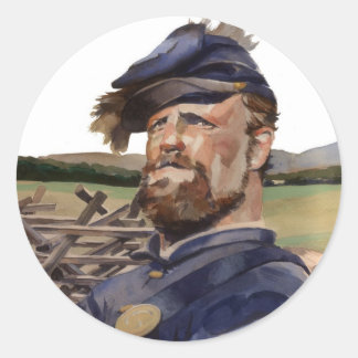 Sticker, Burgeroorlog Ronde Sticker