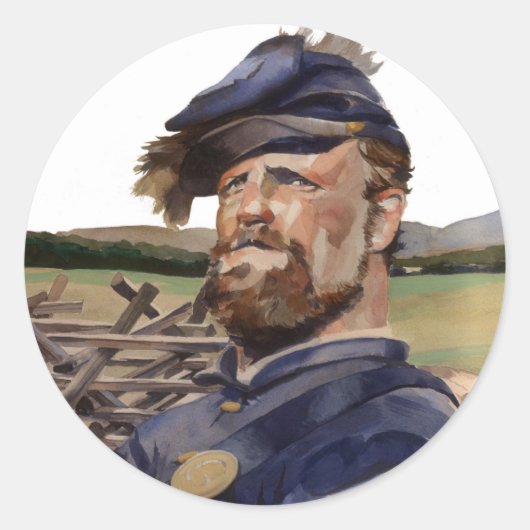 Sticker, Burgeroorlog Ronde Sticker (Voorkant)