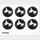 Sticker Cabernet CHA Noir Rond Blanc (Vel)