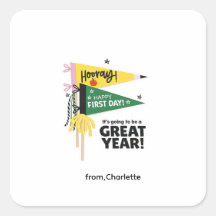 Sticker cadeau eerste schooldag