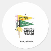 Sticker cadeau eerste schooldag