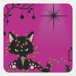Sticker - Cadeaulabel, Kattenthema
