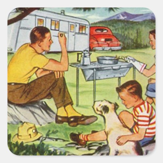 STICKER camper tin reisaanhanger Pleinen (Voorkant)