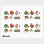 Sticker Camping Camping Cent Campfire Compass S'mo (Vel)