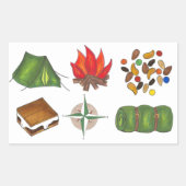 Sticker Camping Camping Cent Campfire Compass S'mo (Voorkant)