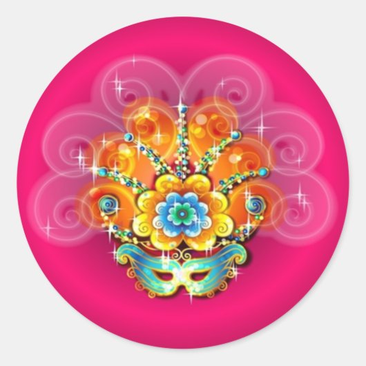 Sticker Carnaval Mask (Voorkant)