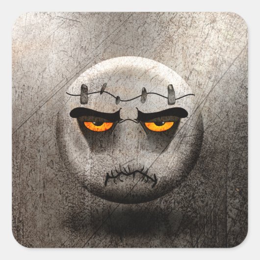 Sticker Carré Frankenmoji Vintage (Voorkant)