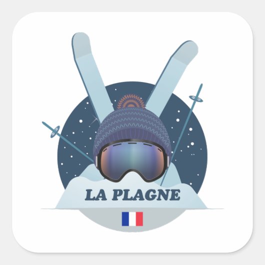 Sticker Carré La Plagne (Voorkant)