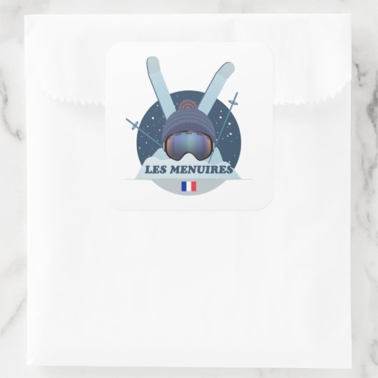 Sticker Carré Les Menuires (Tas)