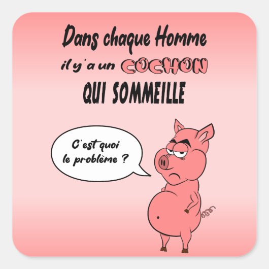 Sticker Carré Ronchon (Voorkant)