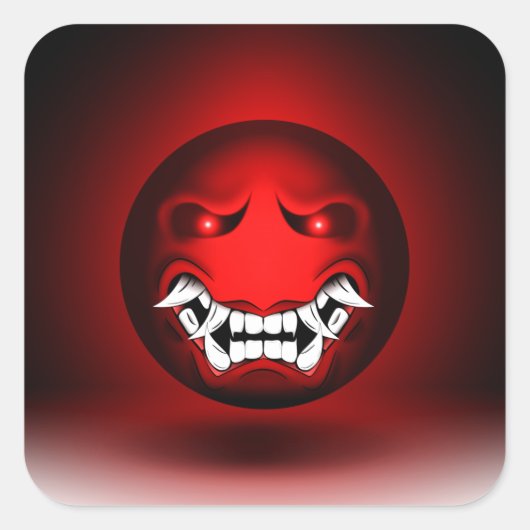 Sticker Carré Samouraïmoji (Voorkant)