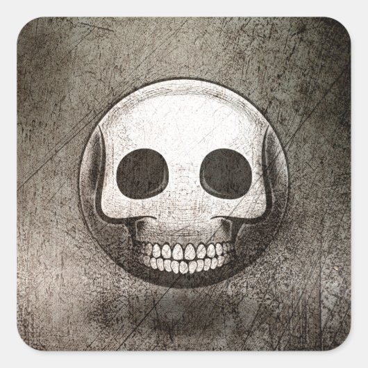Sticker Carré Skullmoji Vintage (Voorkant)