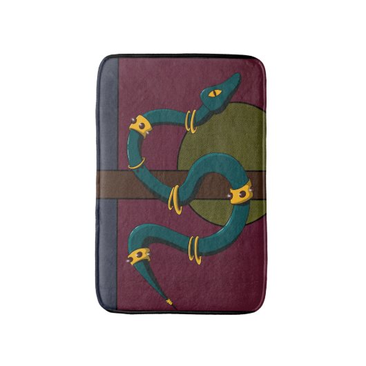 Sticker Carré Snake Badmat (Voorkant Verticaal)