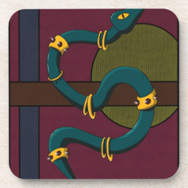 Sticker Carré Snake Bier Onderzetter