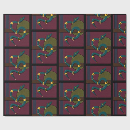 Sticker Carré Snake Cadeaupapier (Vlak)