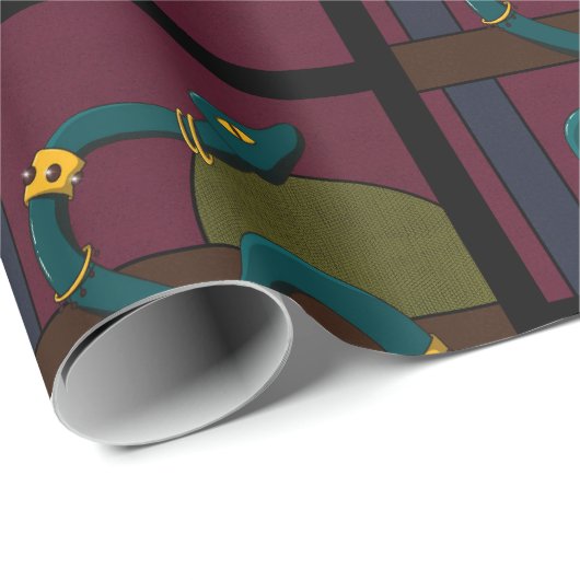 Sticker Carré Snake Cadeaupapier (Rol Hoek)