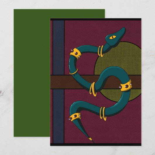 Sticker Carré Snake Kaart (Voorkant / Achterkant)