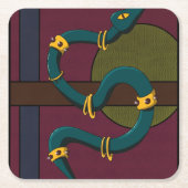 Sticker Carré Snake Kartonnen Onderzetters (Voorkant)