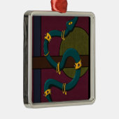 Sticker Carré Snake Metalen Ornament (Rechts)