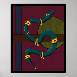 Sticker Carré Snake Poster