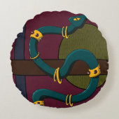 Sticker Carré Snake Rond Kussen (Voorkant)
