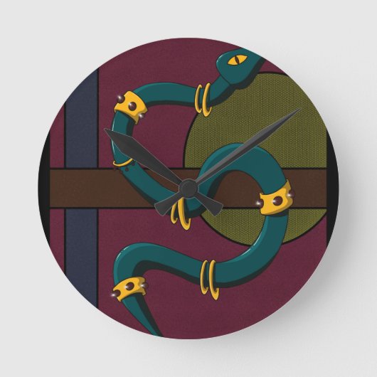 Sticker Carré Snake Ronde Klok (Voorkant)